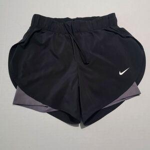Nike Women's Dry - Fit Athletic Shorts, Black/Grey Size X/S